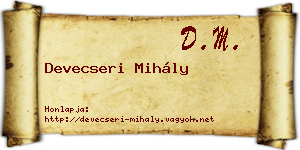 Devecseri Mihály névjegykártya